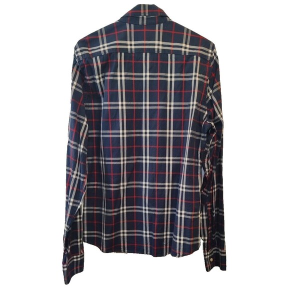 Abercrombie & Fitch Shirt Mens XXL Blue Plaid Muscle Long Sleeve Button Up Prep - Picture 2 of 5